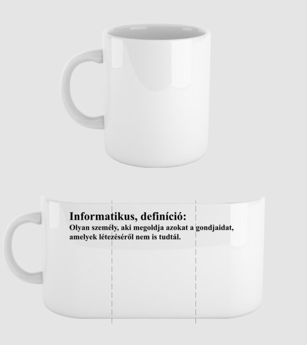 informatikus def minta fehér pólón