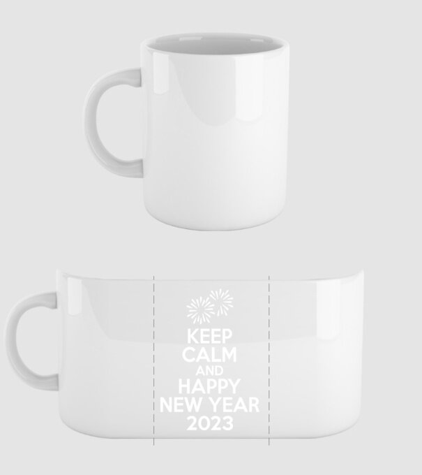 Keep Calm 2023 minta fehér pólón