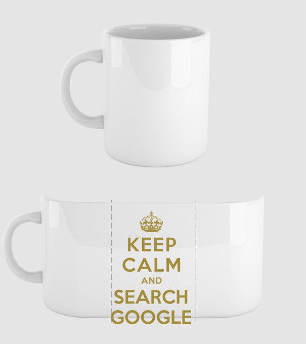 keepcalm_google black minta fehér pólón