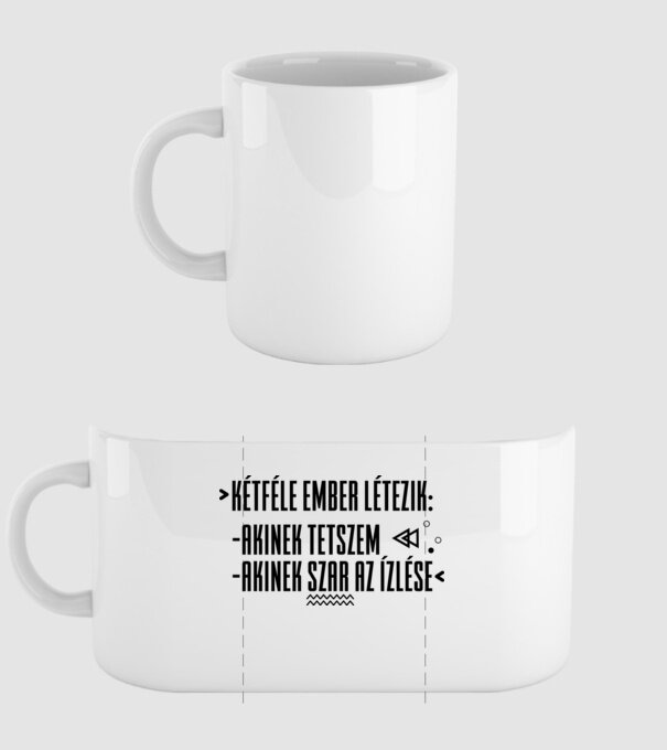 Kétféle ember létezik minta fehér pólón