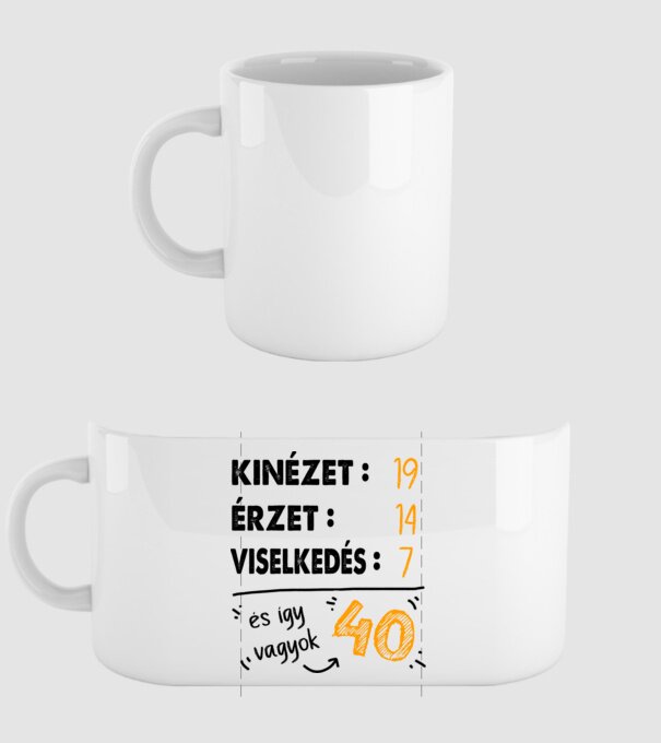 Kinézet, Érzet, Viselkedés 40 - Fehér alap minta fehér pólón