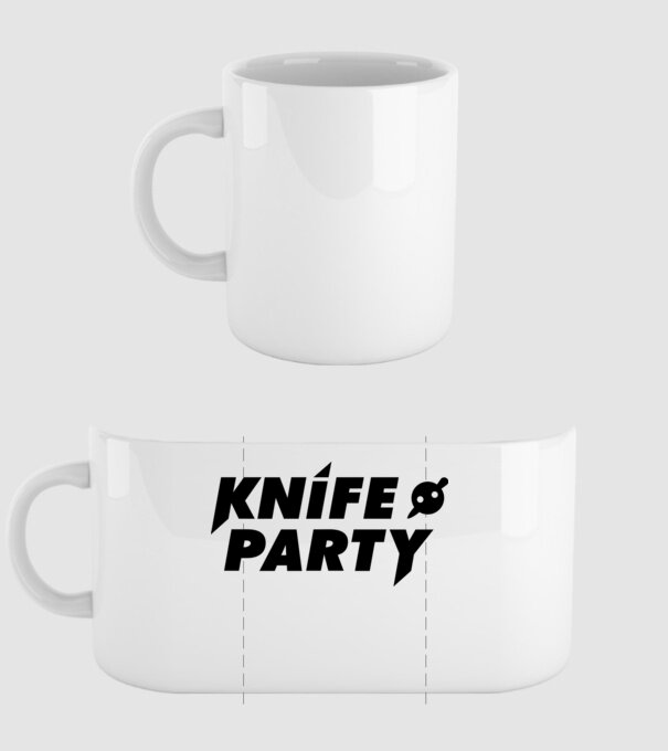 Knife Party minta fehér pólón