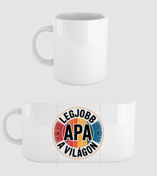 Legjobb apa a világon minta fehér pólón
