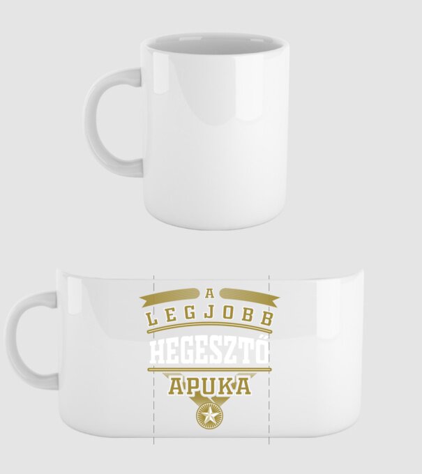 Legjobb apuka...HEGESZTŐ minta fehér pólón