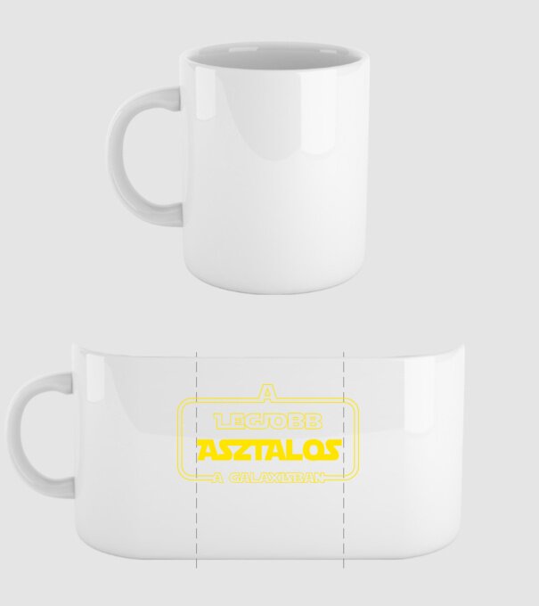 Legjobb asztalos a galaxisban minta fehér pólón