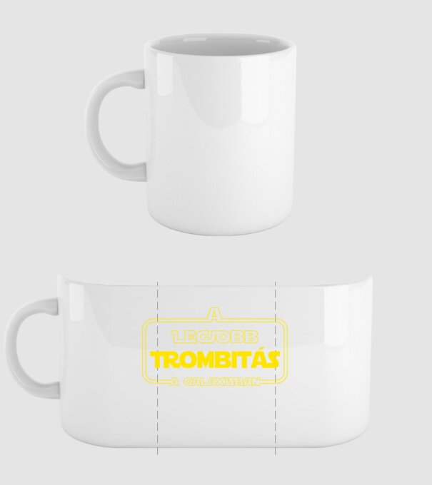 Legjobb trombitás a galaxisban minta fehér pólón