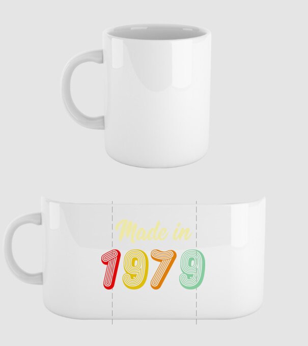 made in 1979 retro minta fehér pólón