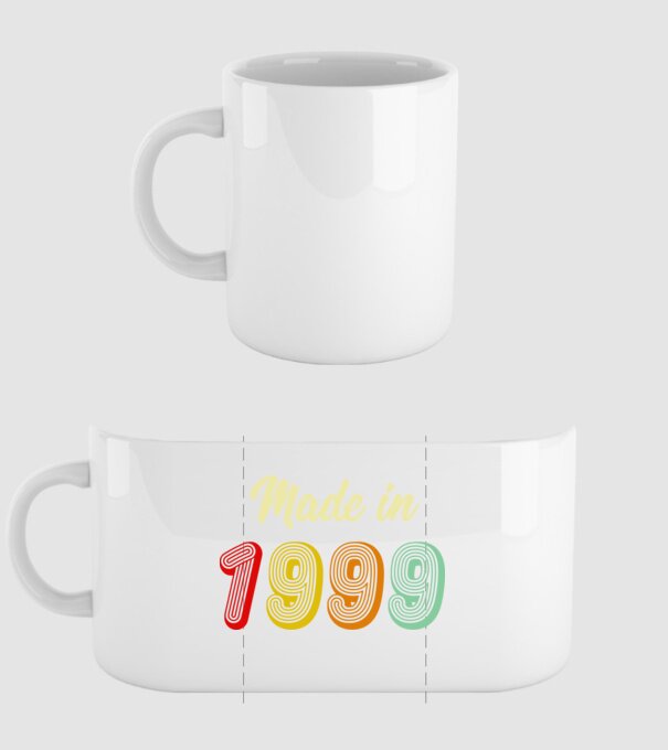 made in 1999 retro minta fehér pólón
