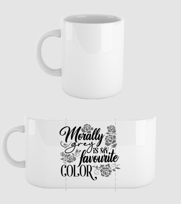 Moraly Gray is my favorite color minta fehér pólón
