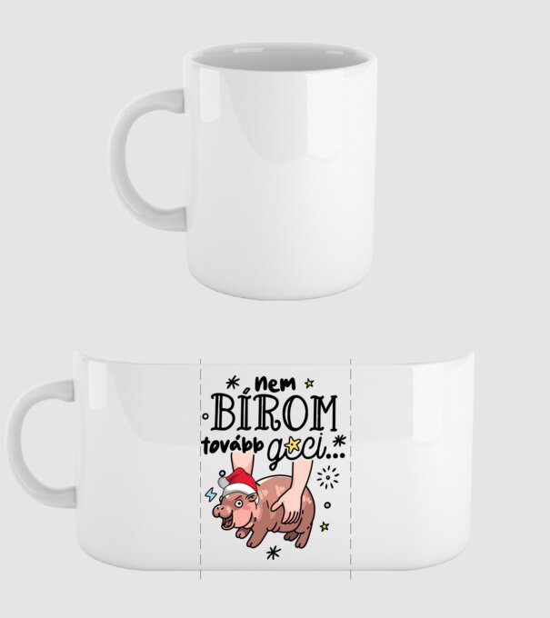 Nem bírom tovább gci Moo-Deng Karácsony minta fehér pólón