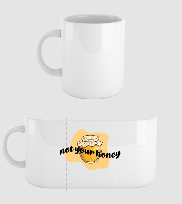 Not your honey minta fehér pólón
