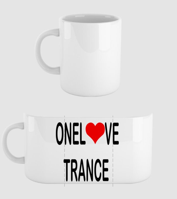 One love Trance minta fehér pólón