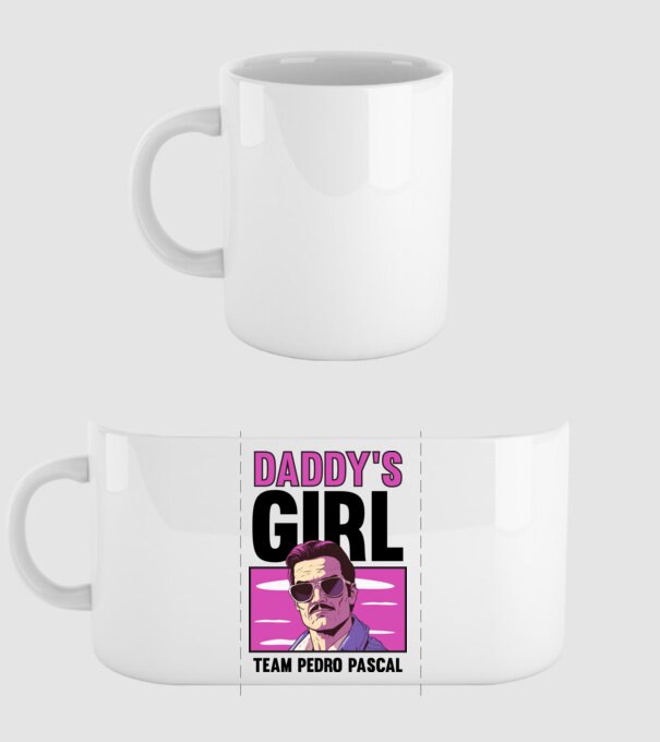 Pedro Pascal Daddys girl minta fehér pólón