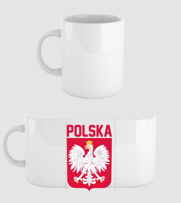 Polska címer minta fehér pólón