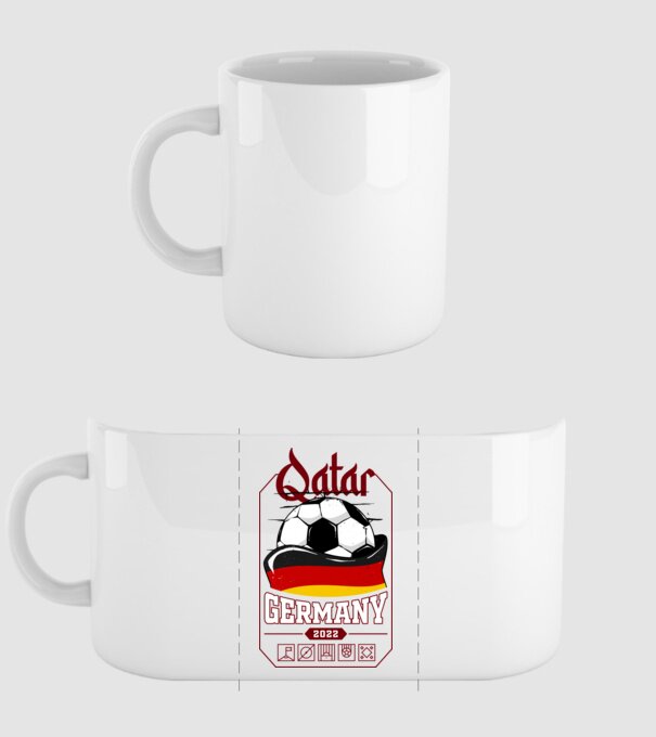 Quatar team germany minta fehér pólón