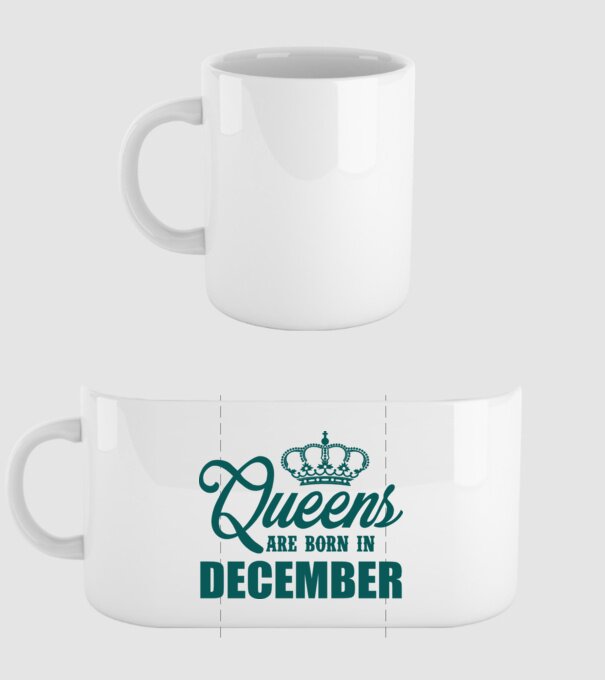 Queens are born in - December minta fehér pólón
