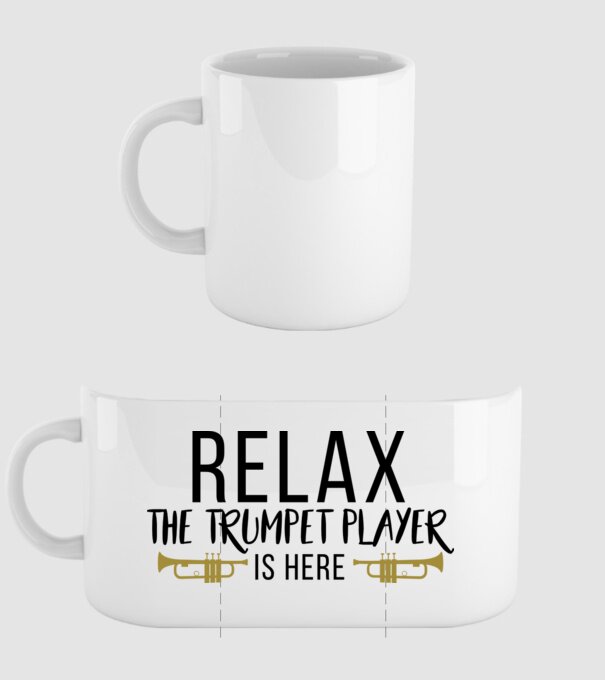 Relax the trumpet player is here minta fehér pólón