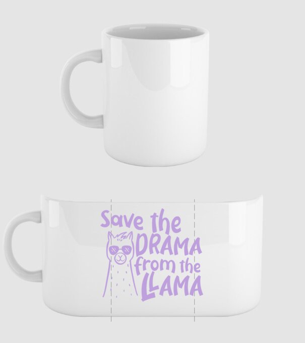 Save the drama from the llama minta fehér pólón