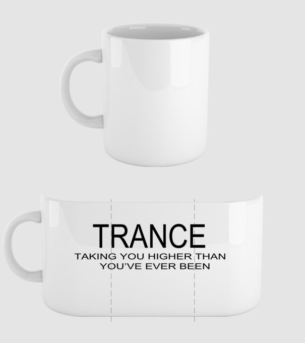 Trance Taking you higher than minta fehér pólón