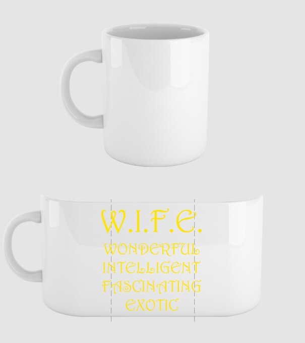 W.I.F.E. minta fehér pólón