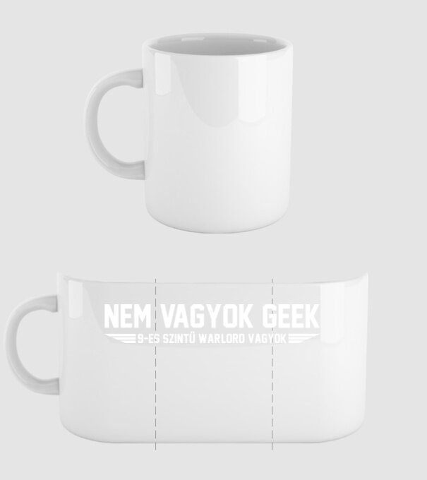 Warlord - Nem vagyok Geek minta fehér pólón