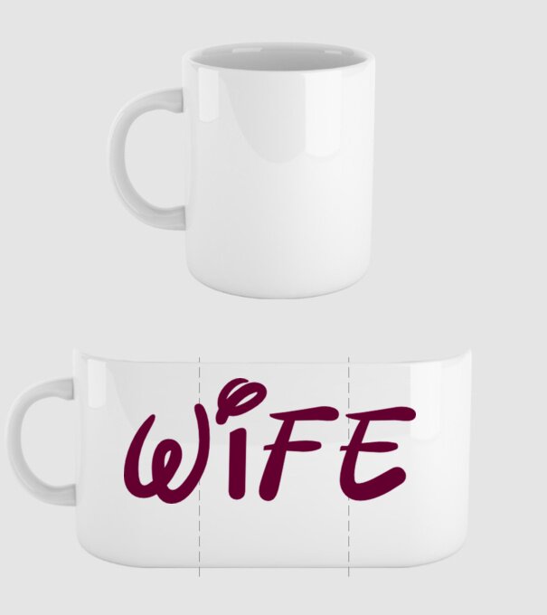 Wife minta fehér pólón