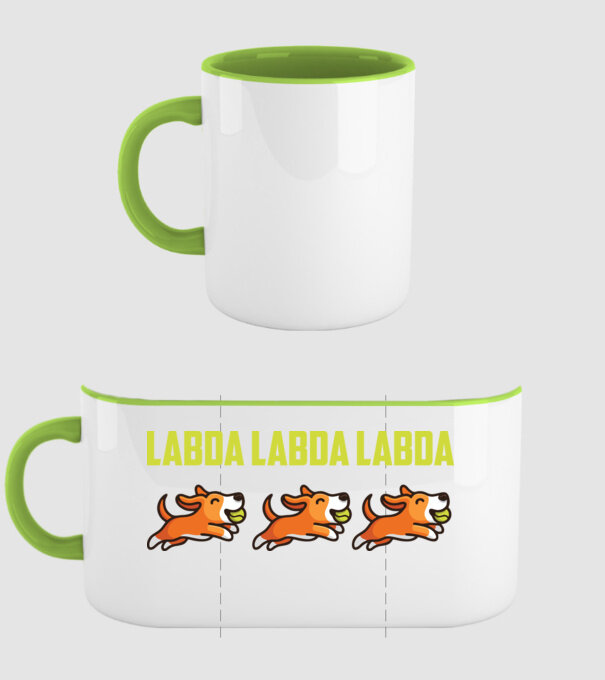 LABDA LABDA LABDA minta zöld pólón