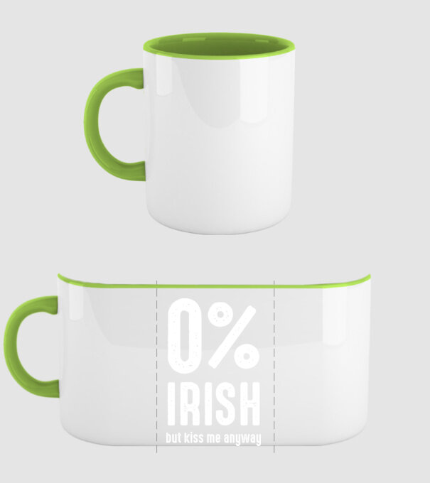 Not Irish but kiss me minta zöld pólón