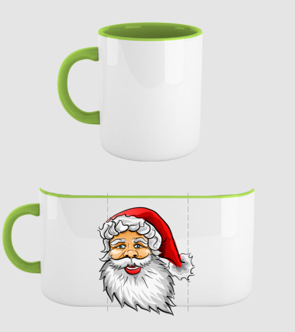 santa-claus minta zöld pólón
