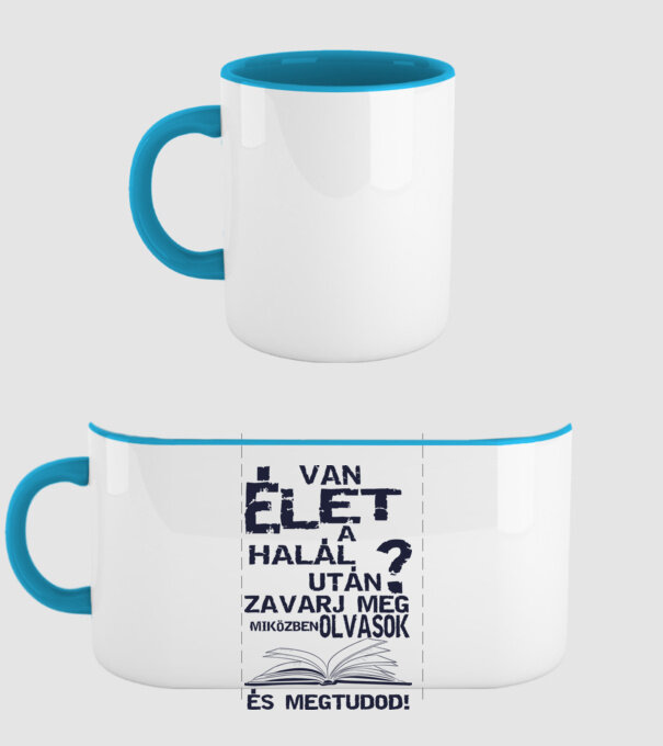Zavarj meg miközben olvasok... minta világoskék pólón