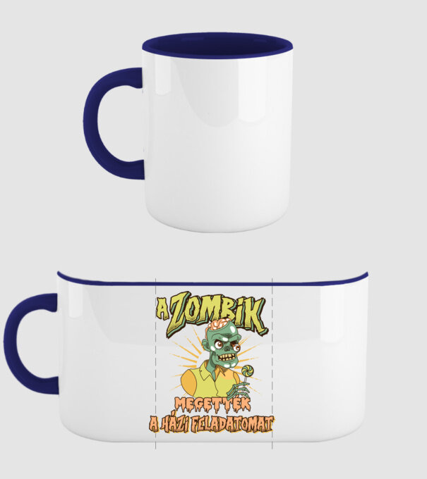 A zombik megették a HÁZIMAT minta sötétkék pólón