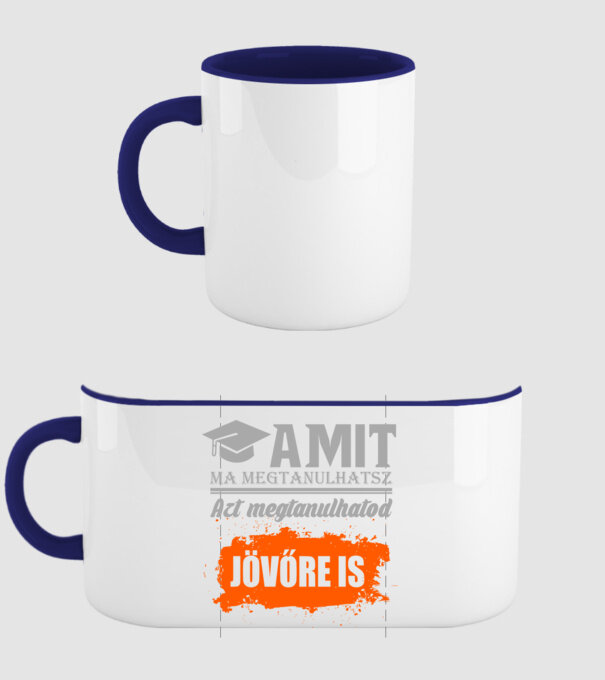 Amit ma megtanulhatsz... minta sötétkék pólón