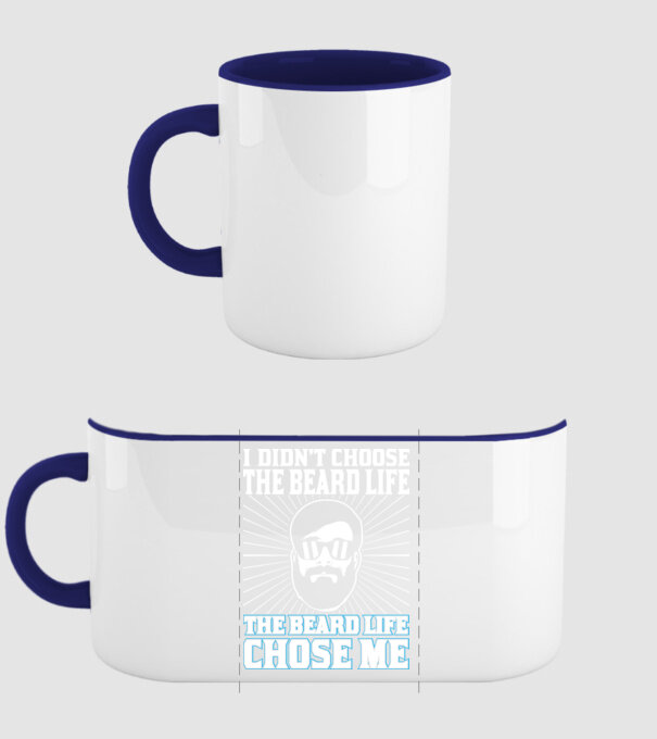 I didn't choose the beard life minta sötétkék pólón