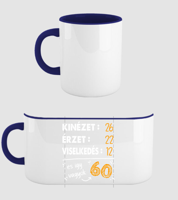 Kinézet, Érzet, Viselkedés 60 - Fekete alap minta sötétkék pólón