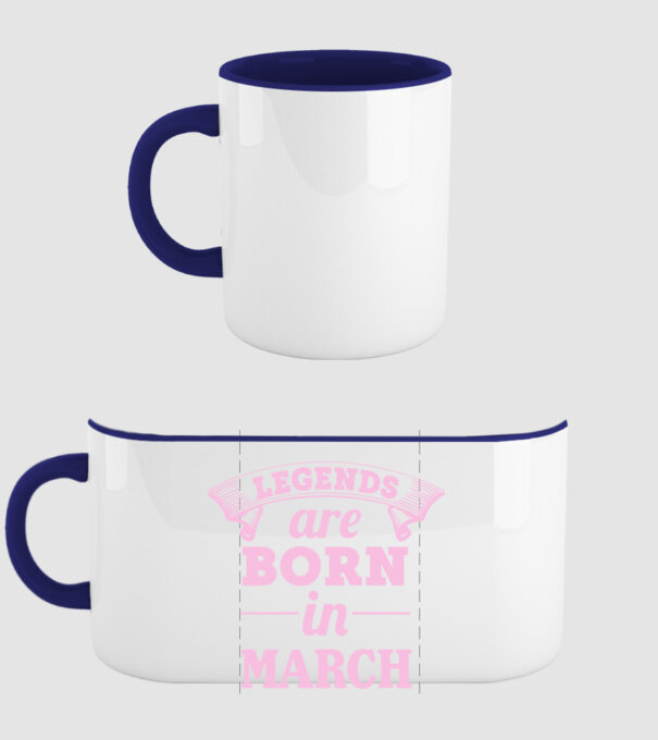 Legends are born in - March minta sötétkék pólón