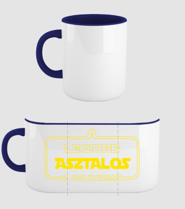Legjobb asztalos a galaxisban minta sötétkék pólón
