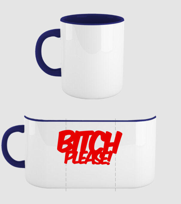slo_bitchplease minta sötétkék pólón