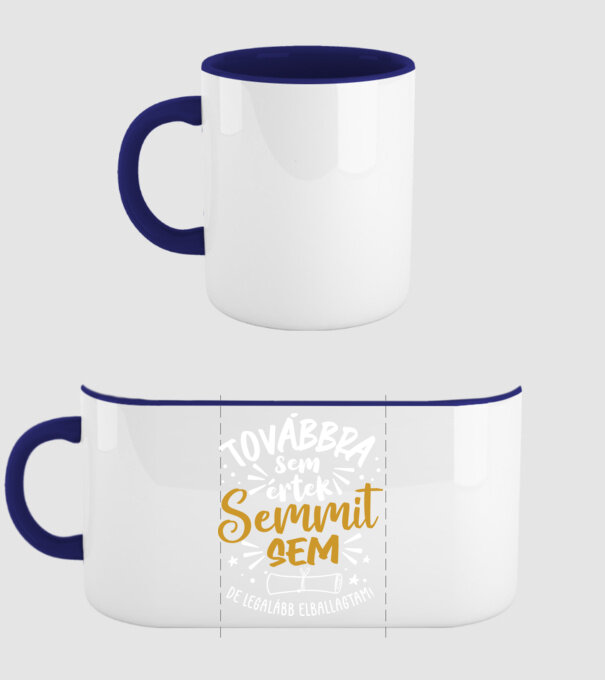 Továbbra sem értek semmit minta sötétkék pólón