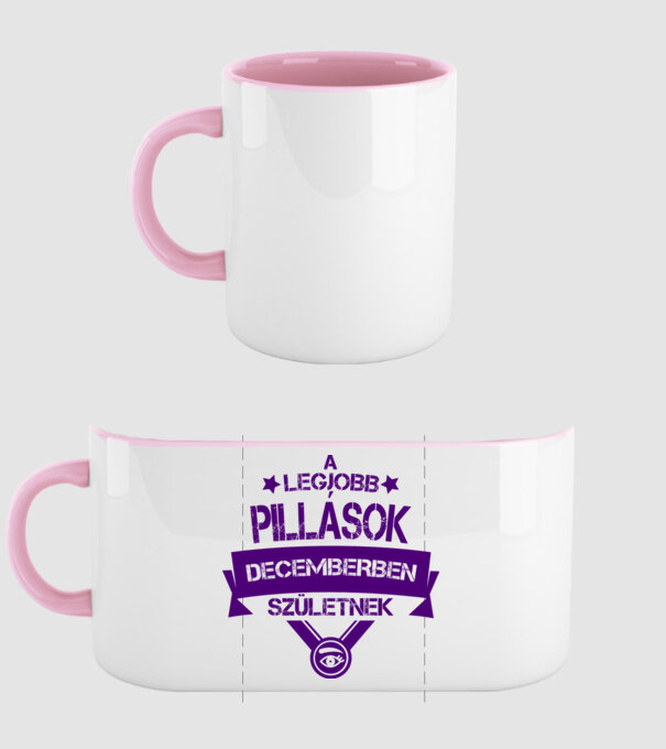 A legjobb pillások decemberben születnek minta világos rózsaszín pólón