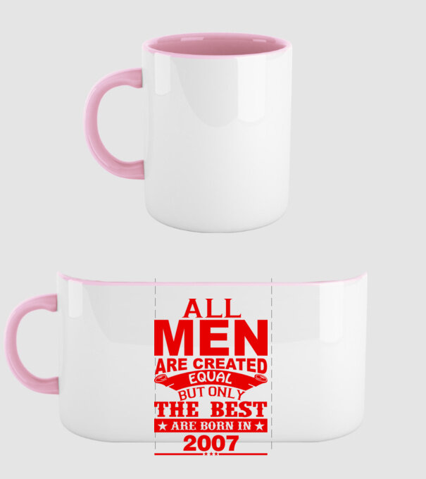 All men are created - 2007 minta világos rózsaszín pólón