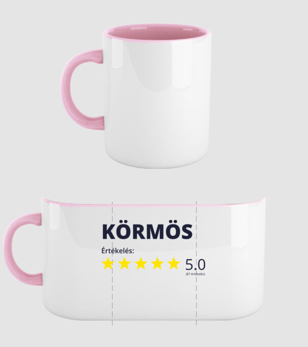 Értékelés 5 csillag - KÖRMÖS minta világos rózsaszín pólón