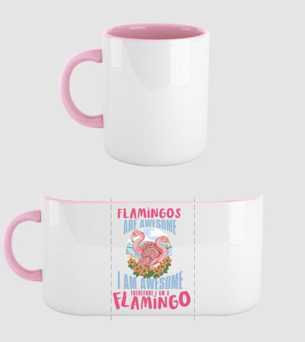 Flamingos are awesome minta világos rózsaszín pólón