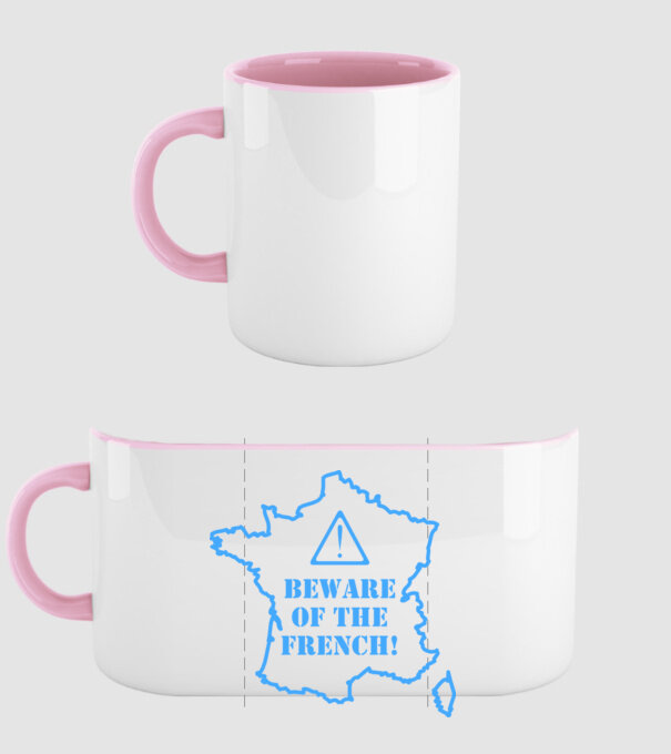 France minta világos rózsaszín pólón