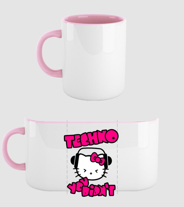 Hello Kitty - Techno You Didn't minta világos rózsaszín pólón
