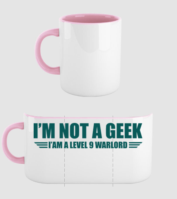 I'm not a geek minta világos rózsaszín pólón
