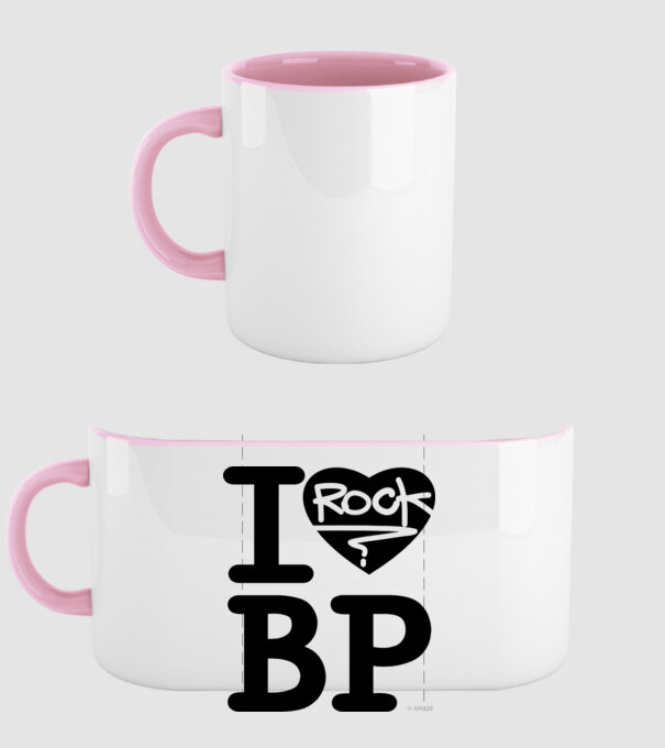 I Rock BP minta világos rózsaszín pólón