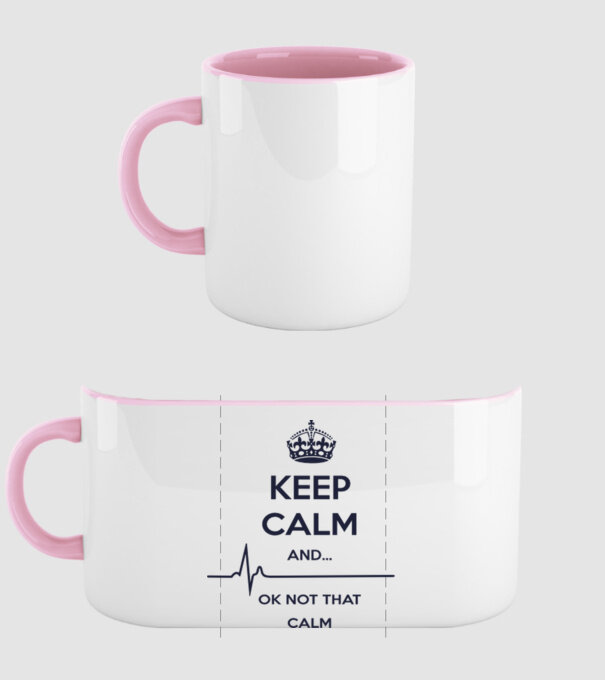 Keep calm and... Ok not that calm minta világos rózsaszín pólón