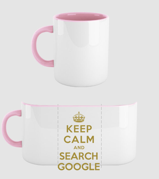 keepcalm_google black minta világos rózsaszín pólón