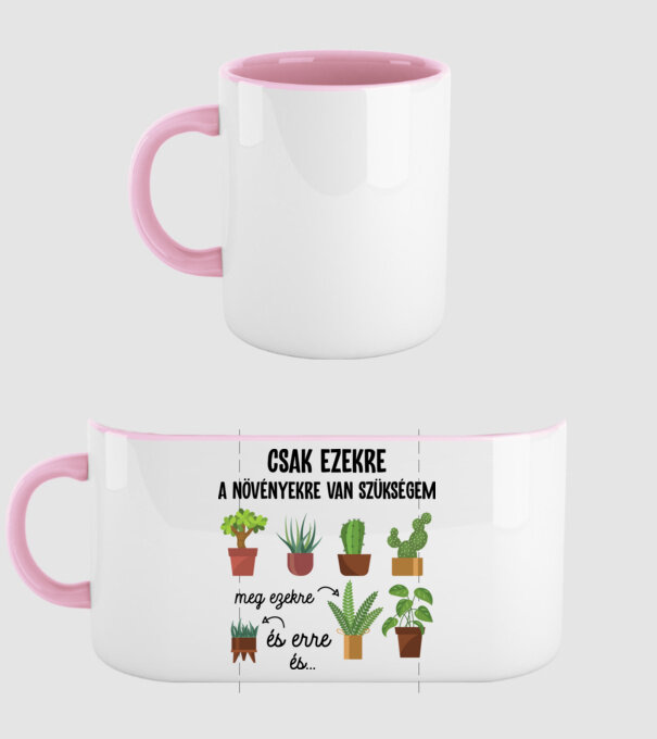 növényekre van szükségem fekete minta világos rózsaszín pólón