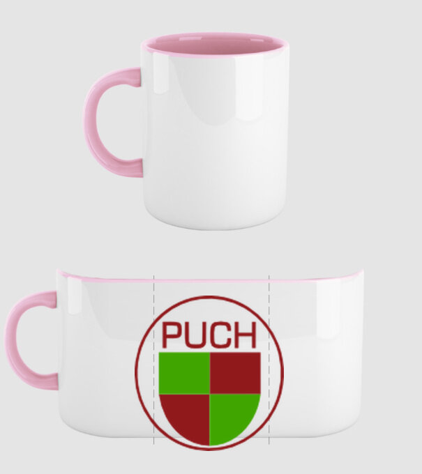 Puch minta világos rózsaszín pólón